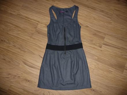 Šedé šaty trf collection vel.s, s
