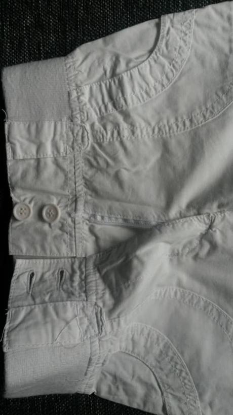 Bílé bavlněné 3/4 kalhoty vel. 110-116, evie angel,110