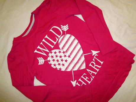 Sytě růžové tričko se srdíčkem, young dimension,140