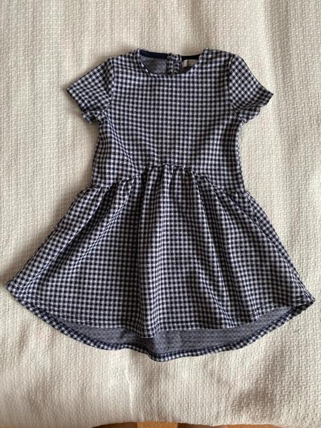Kostkované šaty s krátkým rukávem vel. 104/3-4r, pepco,104
