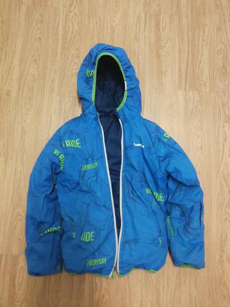 Dětská zimní oboustranná bunda, vel. 125-132, decathlon,128