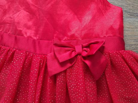 Červené šaty h&m vel 122/128, h&m,122