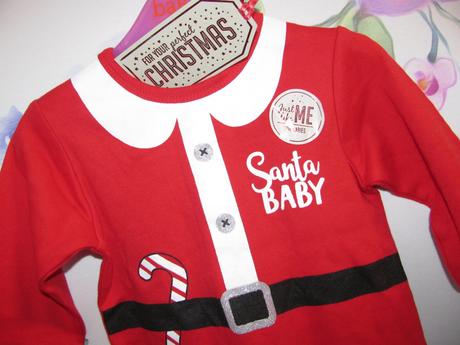 Bavlněné červené dupačky santa baby-vánoce, 68