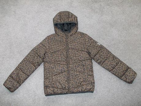 Zimní prošívaná bunda hnědo-černá, vel.158, c&a,158