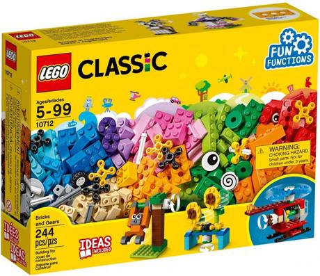 Lego classic 10712 kostky a ozubená kolečka,