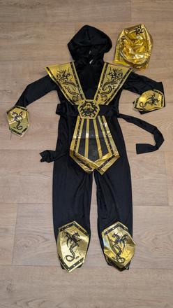 Ka478 karnevalový kostým ninja vel. 128, 7 - 8 let,