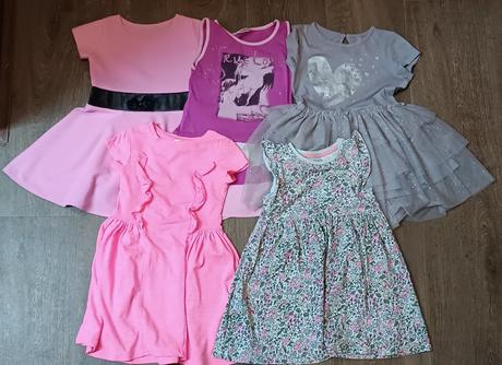 5x dívčí letní šaty, vel. 104, f&f,104