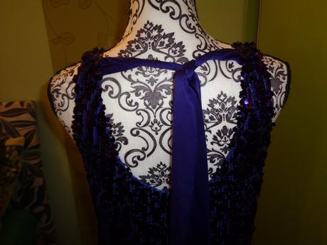 Luxusní fialové flitrové šaty uk 14, new look,42