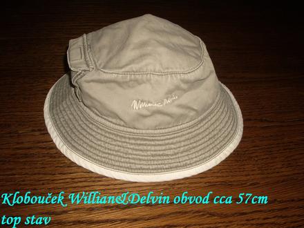Dětský klobouček willian&delvin obvod cca 57cm, william & delvin,58