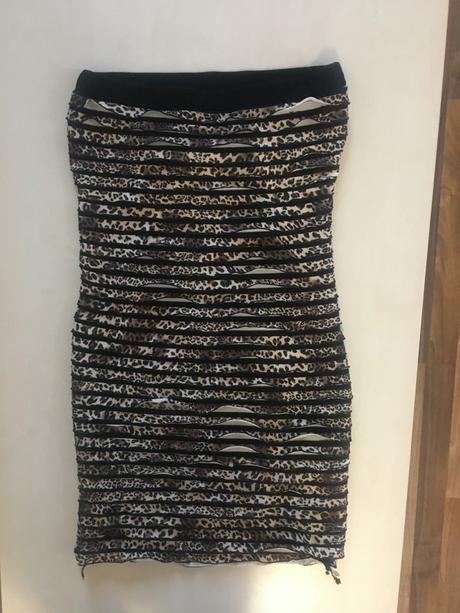 Leopardí minišaty s mašlí, vel s/m, feierli, s