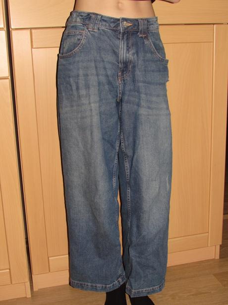 Dívčí džíny baggy, h&m,152