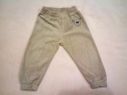 Hnědé tepláky s výšivkou, lupilu,74