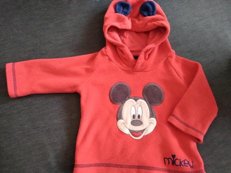Fleecová mikina - mickey 6-9 měs., george,74