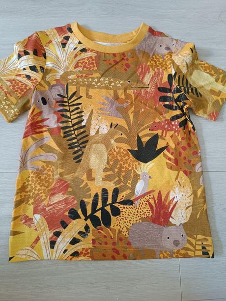 Žluté tričko se zvířátky 86 tu, tu,86