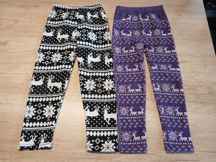 2x zateplené legíny vel. 110/116, 110