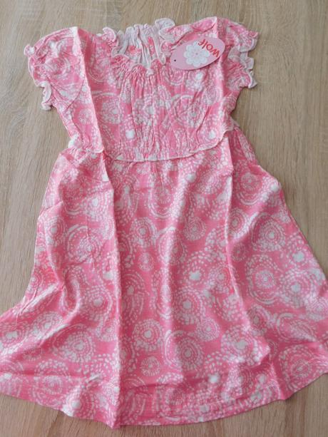 Dívčí letní šaty, wolf,110 / 116 / 122 / 134