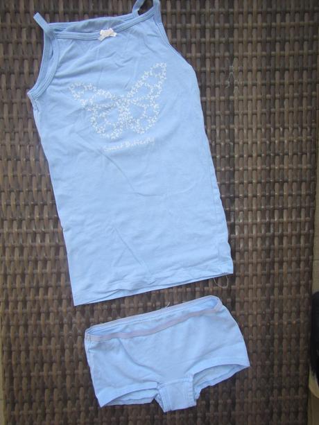 2x tílko,košilka,kalhotky s motýlke,98 -104,lupilu, 98