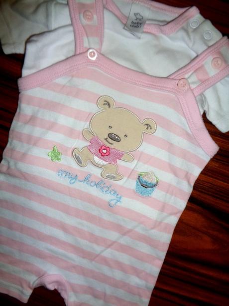 Kouzelné bavlněné laclové kalhoty a tričko, baby club,62