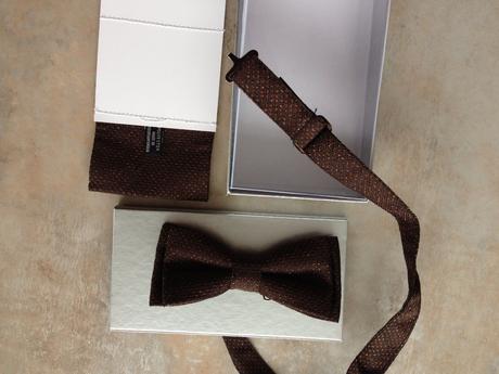 Motýlek čokoládová hnědá, zlaté třpytky, zn.hedva,