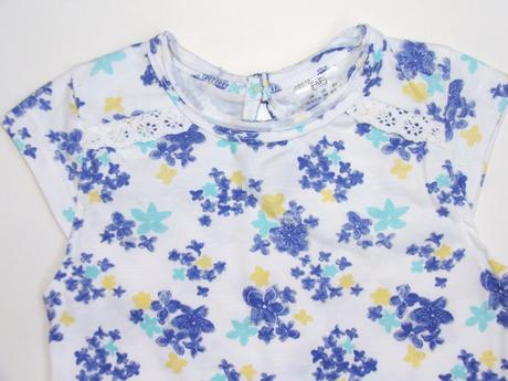 J387 dívčí triko s květy vel. 62, f&f,62