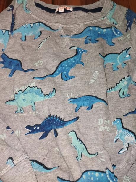Šedá mikina s dinosaury 116 bluezoo, bluezoo,116
