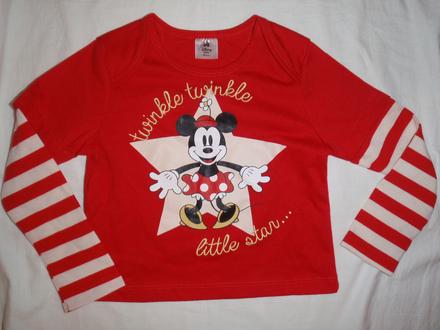 Červené tričko s minnie, disney,86