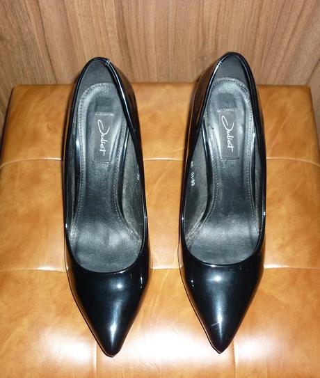 Černé lakované lodičky juliet, 39