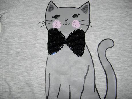 Tunika s flitry a kočkou zn. coccodrillo vel.122, coccodrillo,122