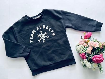 K1/ mikina vánoční šedé barvy - v. 2/3 roky, 98