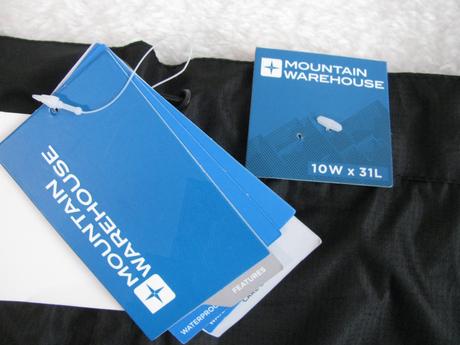 Černé volnočasové šusťákové podšité kalhoty, mountain warehouse,38