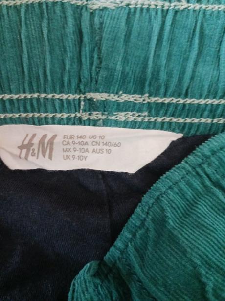 Zateplené kalhoty h&m č.140, h&m,140