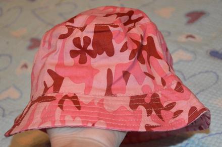 Růžový dívčí maskáčový klobouk, 128