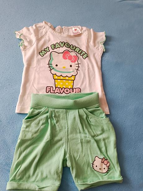 Tričko a kraťasy hello kitty, c&a,68