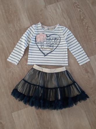 Souprava, triko a sukně, next,98