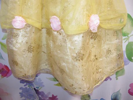 Kostým-zlato žluté šaty princezna bella, 