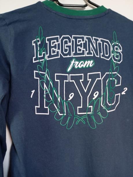 Dvakrát stejné triko s potiskem dlouhý rukáv, sinsay,146