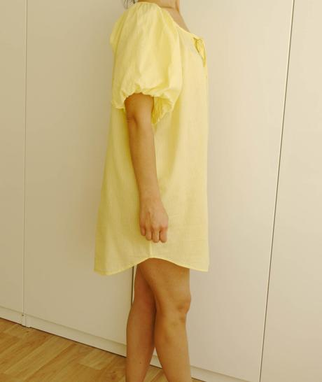 Bavlnena dlouha bluza/ saty s balonovymi rukavy 34, xs