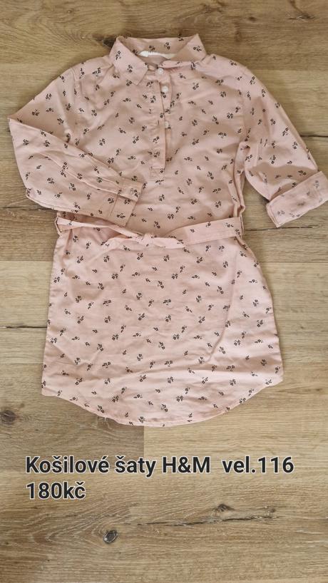Košilové šaty h&m vel.116, h&m,116