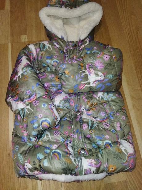 Zimní bunda s poníky, koníky unicorn 98 next s kož, next,98