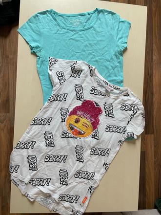 Modré a nope triko s měnícím obrázkem, vel 170/176, 170