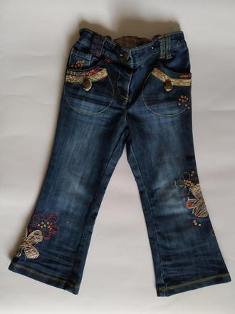 Nádherné džíny next s výšivkami, next,98
