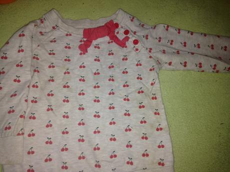 Dívčí mikina s třešínkami, next,86