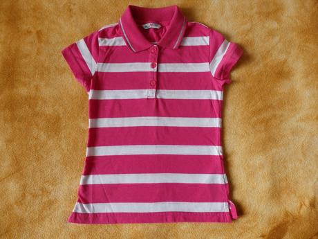 Pruhované tričko s límečkem, lewro,128