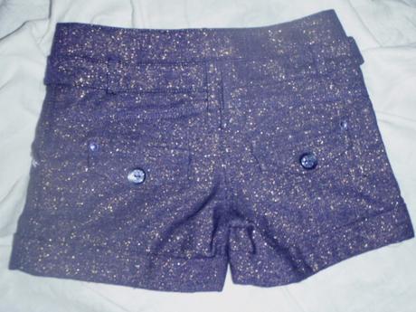 Luxusní teplé fialovozlaté kraťasy, next,128