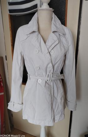 Jarní bílý trenčkot vel s-m, m