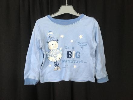 Vel. 86 modré pyžamové triko, 86