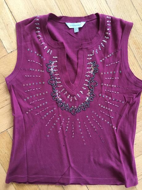 Dámské tílko s korálky vel. m ( 40 / 42 ), atmosphere,m