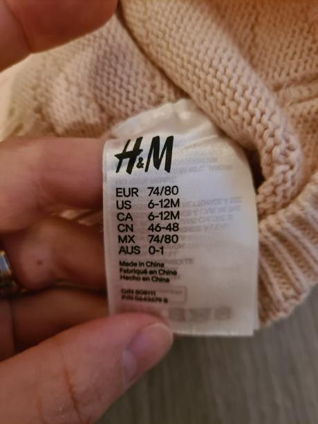 Dívčí čepice h&m 74/80, h&m,74
