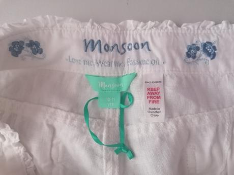 Lněné kalhoty vel 140 - 146, monsoon,146