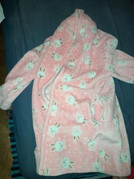 Župan růžový jemný zajíčkový flísový, 134